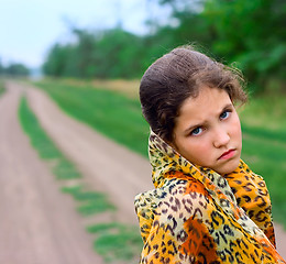 Image showing Portrait girl on nature