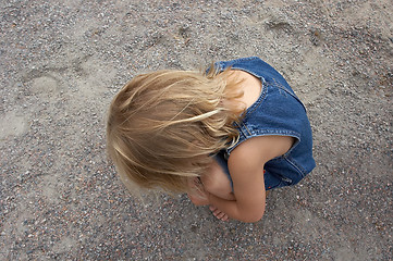 Image showing lonely little girl