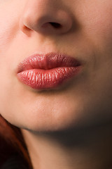 Image showing woman lips close-up