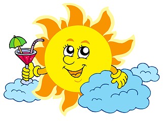 Image showing Sun with drink