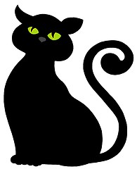 Image showing Cat silhouette