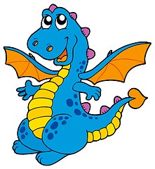 Image showing Cute blue dragon