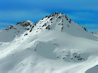 Image showing Mountains in a snow.