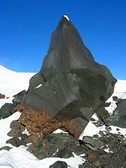 Image showing Fragment of a black rock