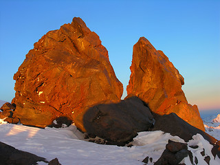 Image showing Two fragments of a rock