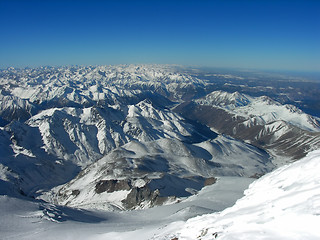 Image showing Snow-covered mountains