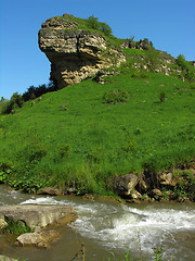 Image showing Rock above the river