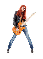 Image showing guitar babe