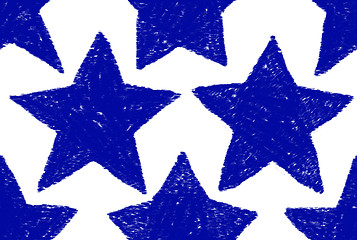 Image showing Blue Star Pattern