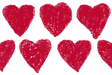 Image showing Red heart pattern