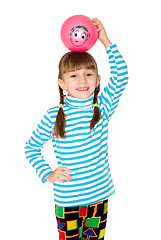 Image showing The girl with a ball