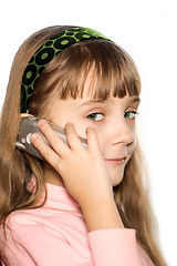 Image showing The girl with cellular phone