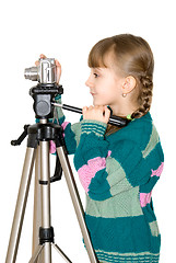 Image showing The girl with the camera