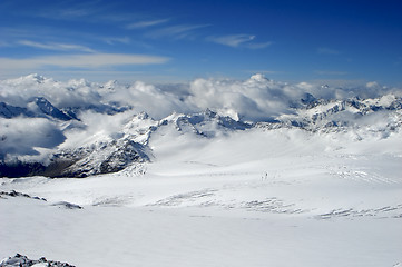 Image showing Mountains in a snow