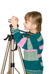 Image showing The girl with the camera