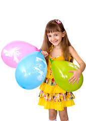 Image showing The girl with balloons 7