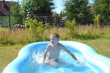 Image showing Boy in swimming pool.