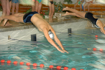 Image showing jump in water