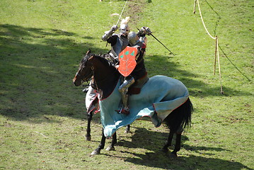 Image showing knights on horses