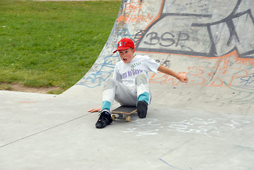 Image showing skateboard ramp at park