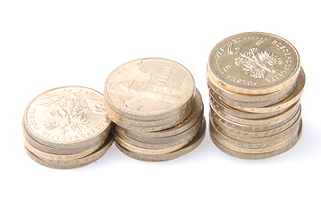 Image showing coins on white