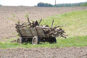 Image showing Old farm cart