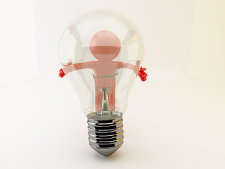 Image showing Person and lightbulb.