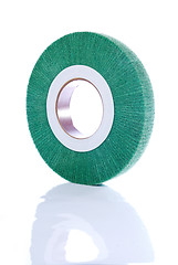 Image showing Green, abrasive wheel