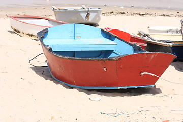 Image showing Old boat on the beach