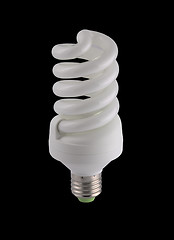 Image showing Energy-saving lamp isolated on black background