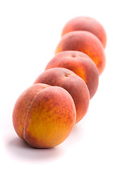 Image showing five peaches