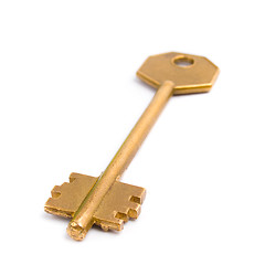 Image showing old golden key