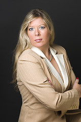 Image showing sexy blond woman corporate head shot 