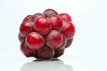 Image showing Cluster of grapes isolated on white background