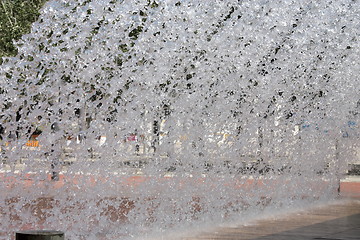 Image showing Streams of fountain close-up