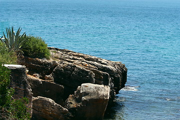 Image showing Sea landscape with stones