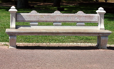 Image showing Stone bench in park