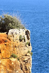 Image showing Sea view with beautiful rock