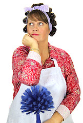 Image showing Bored Frumpy Housewife