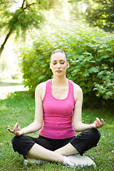 Image showing Yoga sporty woman