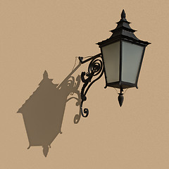 Image showing Lantern on a wall