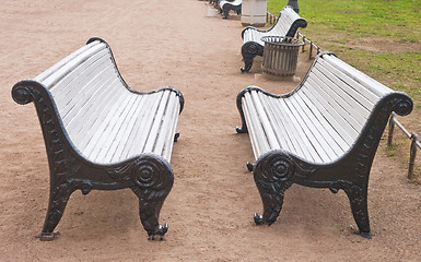 Image showing Two benches