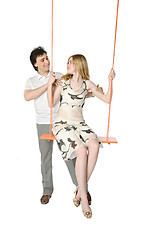 Image showing Couple and swing