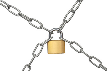 Image showing Padlock and Chain