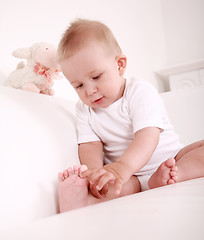 Image showing Baby playing 