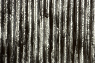 Image showing Corrugated metal sheeting