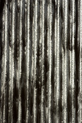 Image showing Corrugated metal sheeting