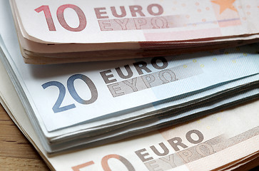 Image showing euro banknotes