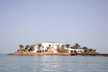 Image showing Hotel on small island