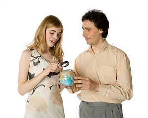 Image showing Planning vacation together